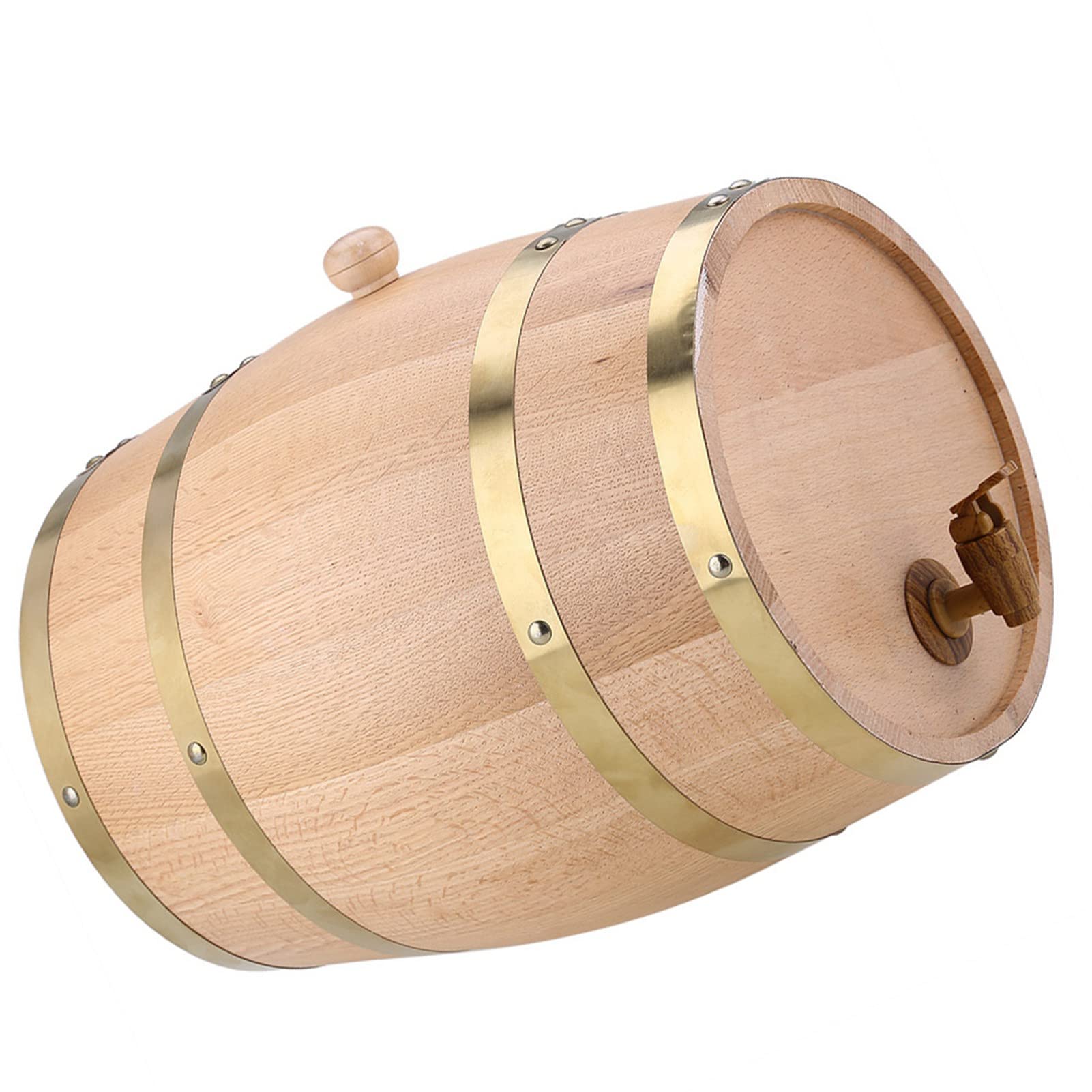 lyrlody Distributeur de tonneau de vin, tonneau de vin en Bois en Bois tonneau de vin en Bois de chêne, tonneau de 10L Distributeur de tonneau Durable Tequila Hommes Bourbon pour Whisky