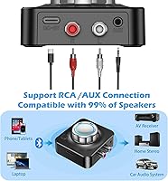 Vista 3 de KAIY Receptor Bluetooth para estéreo doméstico, adaptador Bluetooth a RCA para receptor antiguo con envolvente 3D, adaptador de audio de baja