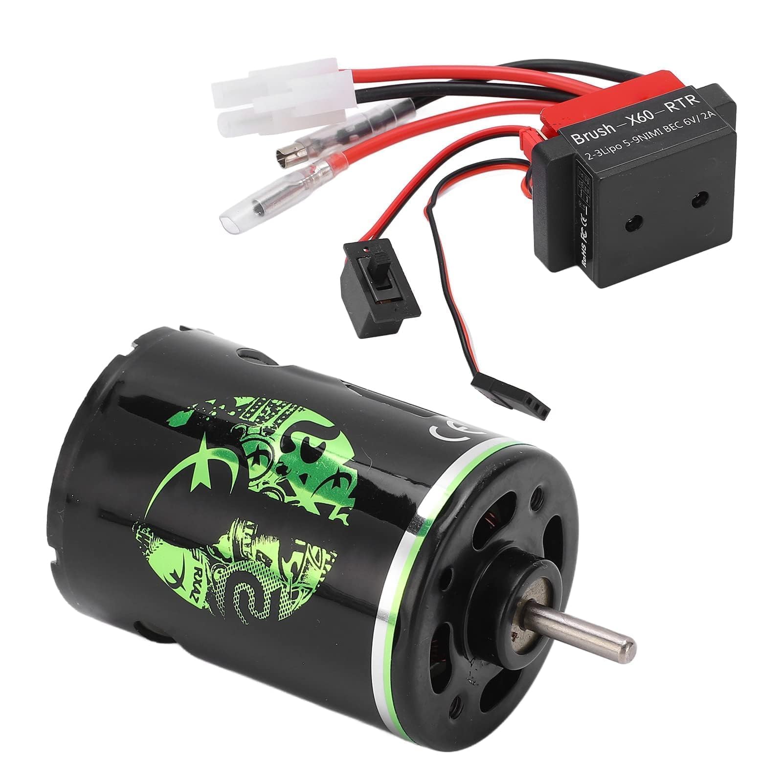 Moteur Balayé RC, 540 Torsion élevée à Faible Bruit Mode de Fonctionnement Double Protection Basse Tension Moteur Balayé 360A ESC pour SUV RC(35T)