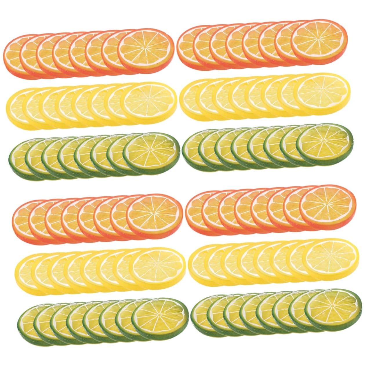 ABOOFAN 4 Sets Gefälschte Zitronen und S Realistische Künstliche Zitronenscheiben für Obstteller Stück * 4