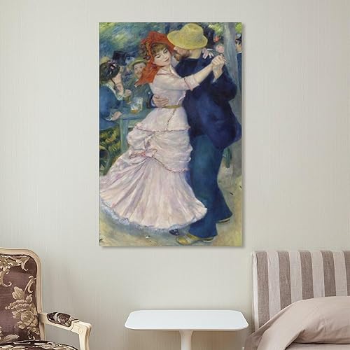 Miniatura 7 de Póster en lienzo con texto en inglés Dance At Bougival de Pierre-Auguste Renoir para pared, impresiones artísticas para colgar fotos, regalo, idea