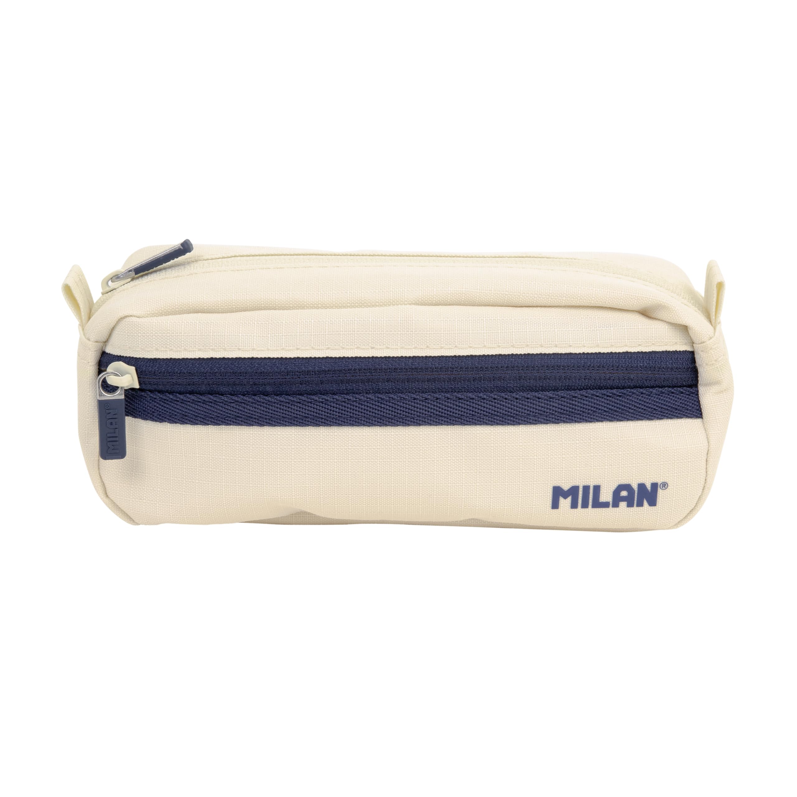 MILAN® Rectangular pencil case 2 zips 1918 series, beige