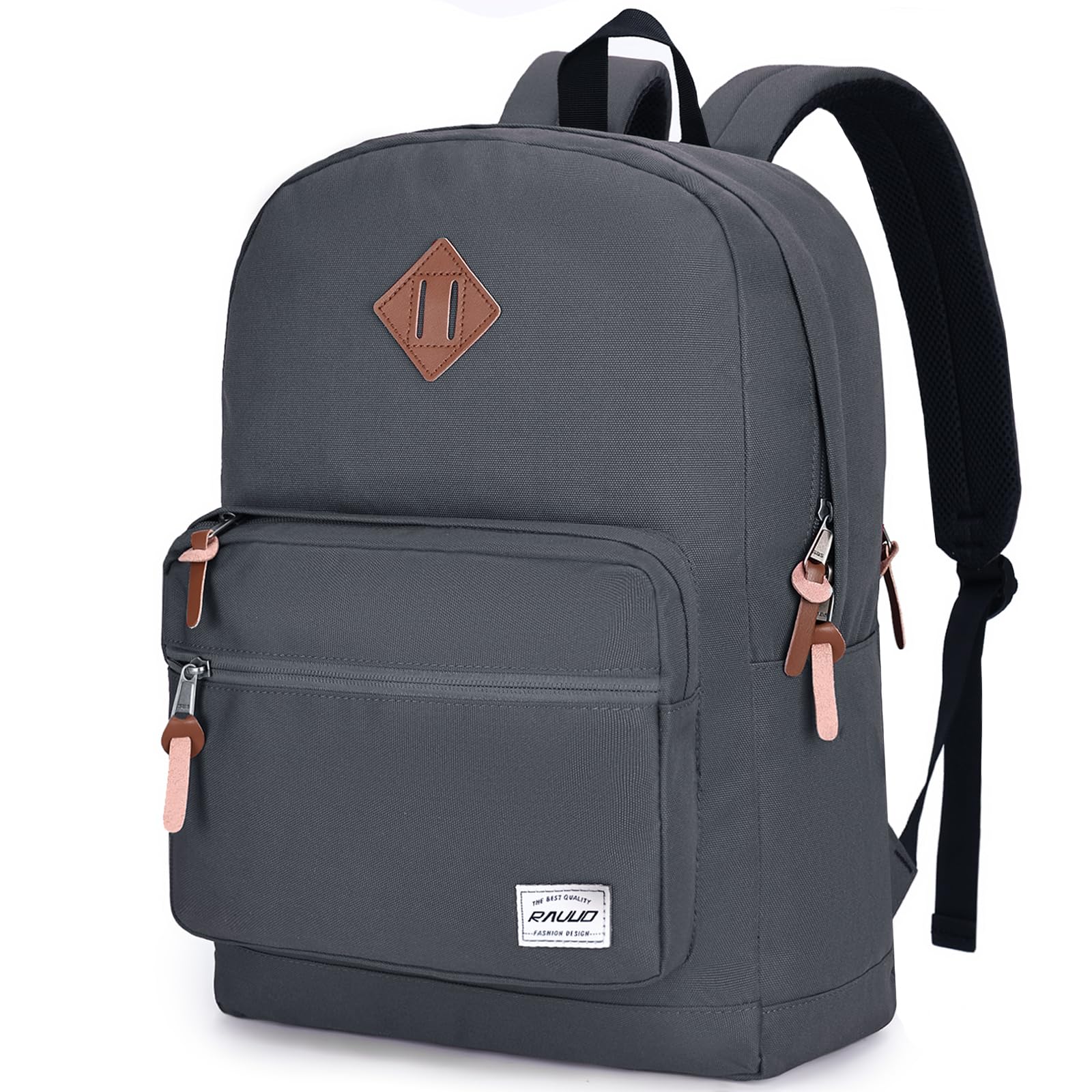 School Backpack for Men, Water Resistant Travel Backpack 15.6 Inch Laptop Backpack Rucksack College Book Bag with Two Bottle Pockets