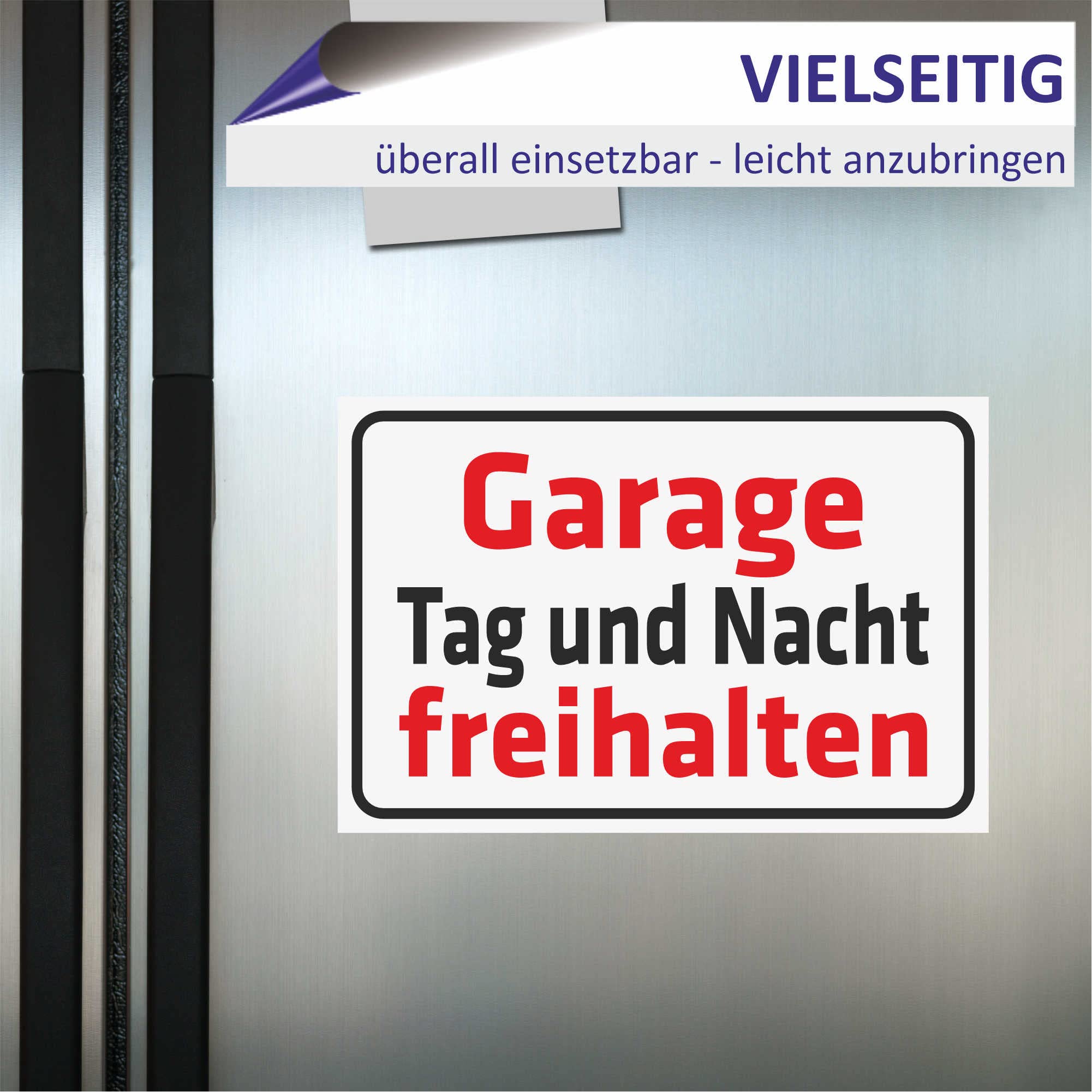 Adesivo Sicurezza "No Parking Garage In Constant Use" - 30x20 Cm - Per Esterno, Resistente UV