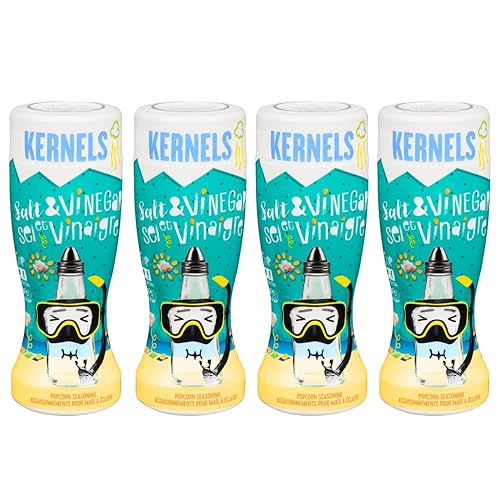 Kernels Salt & Vinagre Condimento para palomitas de maíz, 110 g3.8 oz (paquete de 4) Enviado desde Canadá