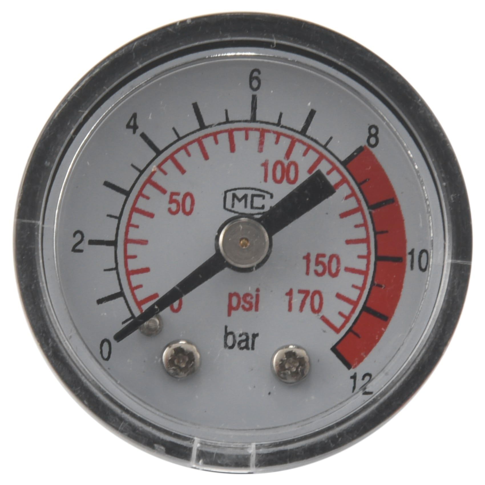 0-12 bar 0-170 psi, gwint 10 mm, pompa powietrza, ciśnieniomierz, kompresor, manometr