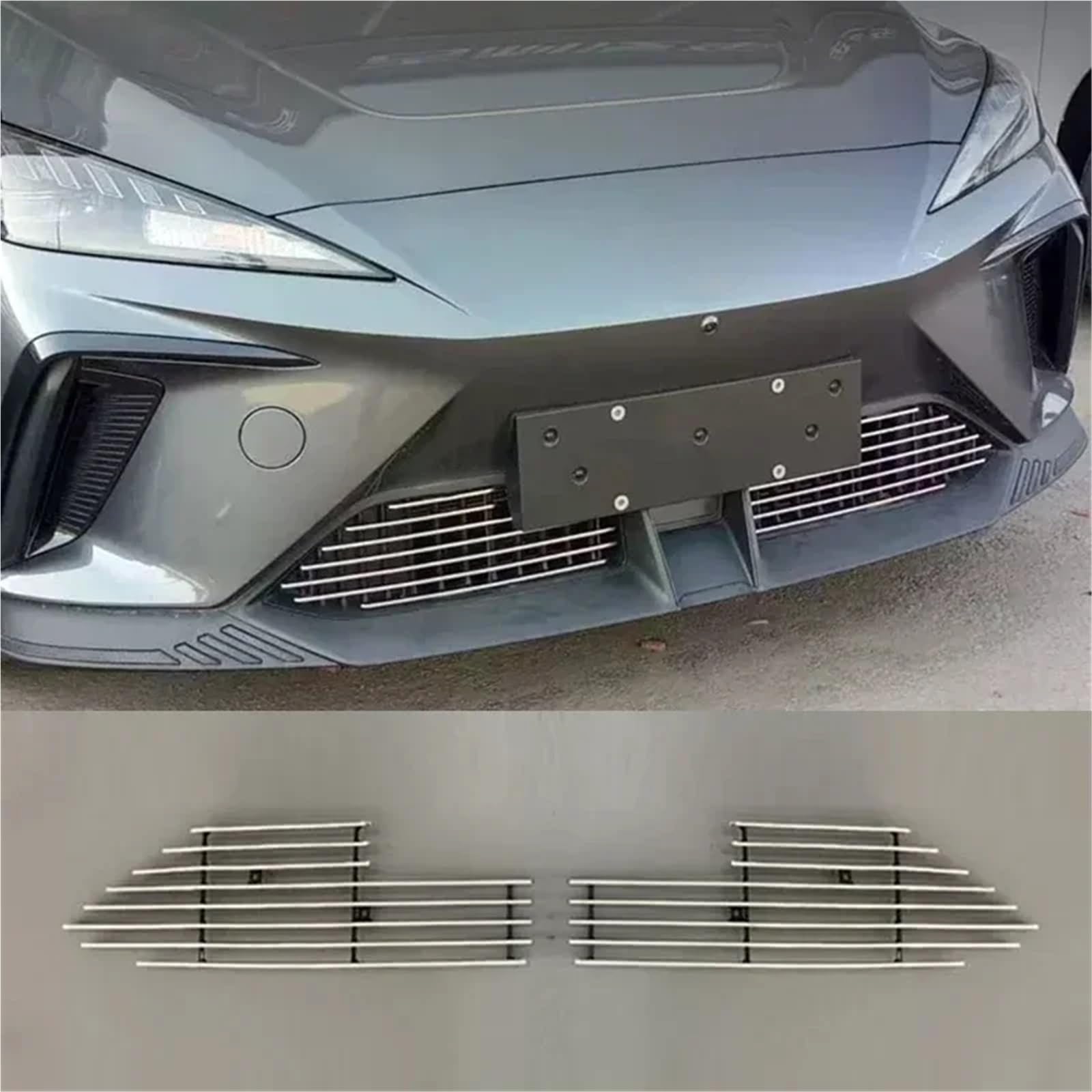 Przedni zderzak dolny samochodu siatka metalowa przeciw owadom pasuje do MG4 EV pyłoszczelna wewnętrzna kratka wentylacyjna wyścigowa osłona ze stopu osłona chłodnicy(Grills cover)