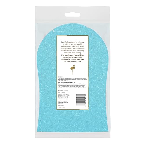 Miniatura 7 de Jergens Manopla aplicadora corporal de brillo natural, impecable, sin rayas, guante de bronceado reutilizable que protege las manos