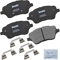 Vista 180 de Pastillas de Freno Delanteras Cerámicas Bendix Priority1 CFC430A para Modelos Selectos INFINITI G35, I30, Nissan 350Z, Altima, Juke, Maxima, Sentra