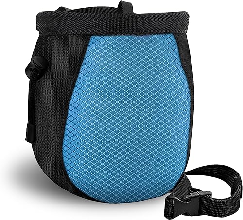 Bolsa de tiza de escalada - Bolsa de tiza negra ajustable para equipos de escalada en roca