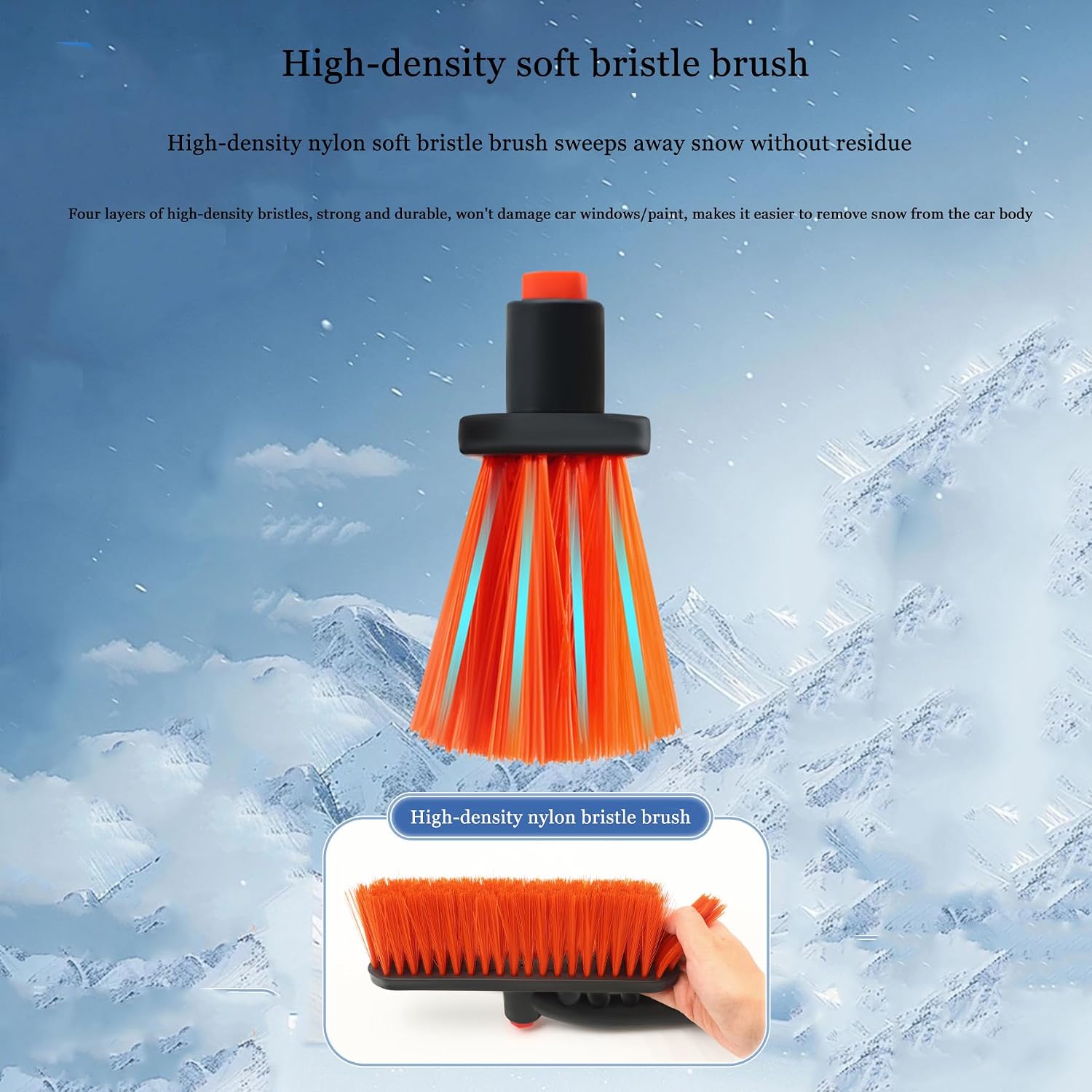Ice Scraper for Car Windscreen, for Jaecoo J7 Phev 2025 Car Snow Brush and Ice Scraper, 3-in-1 Ice Scraper with Snow Brush Detachable