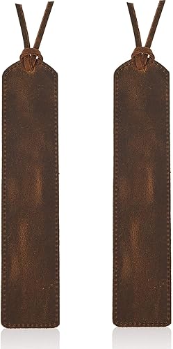 Miniatura 7 de Outus Marcapáginas de cuero, marcador clásico de costura, marcadores de página de cuero para hombres, mujeres, niños, Halloween, Navidad, ratones,