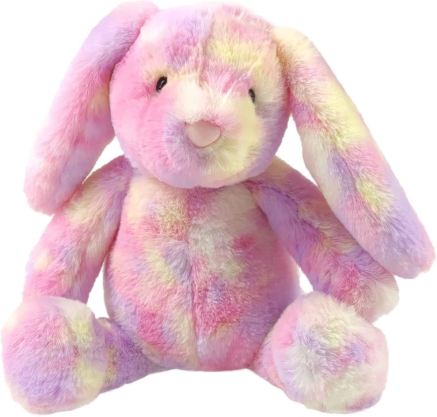 AVSHUB Rainbow Bunni Plush Stuffed Animal Rabbit Soft Toy Cute Little for New Born Baby Boy and Girl Gift for Girlfriend Little Kids Girl Boy Friends 12 inch