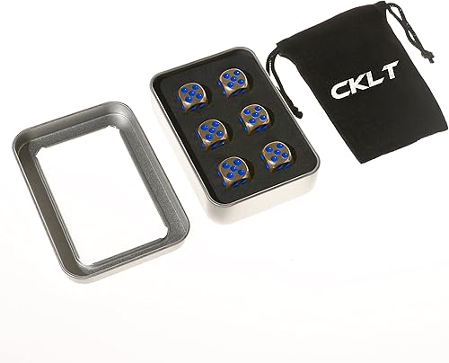 Miniatura 10 de Dados de latón de metal de 6 caras con pipas blancas, dados de juego de mesa, 6 dados de latón de regalo sólido, juego de juegos de mesa para juegos
