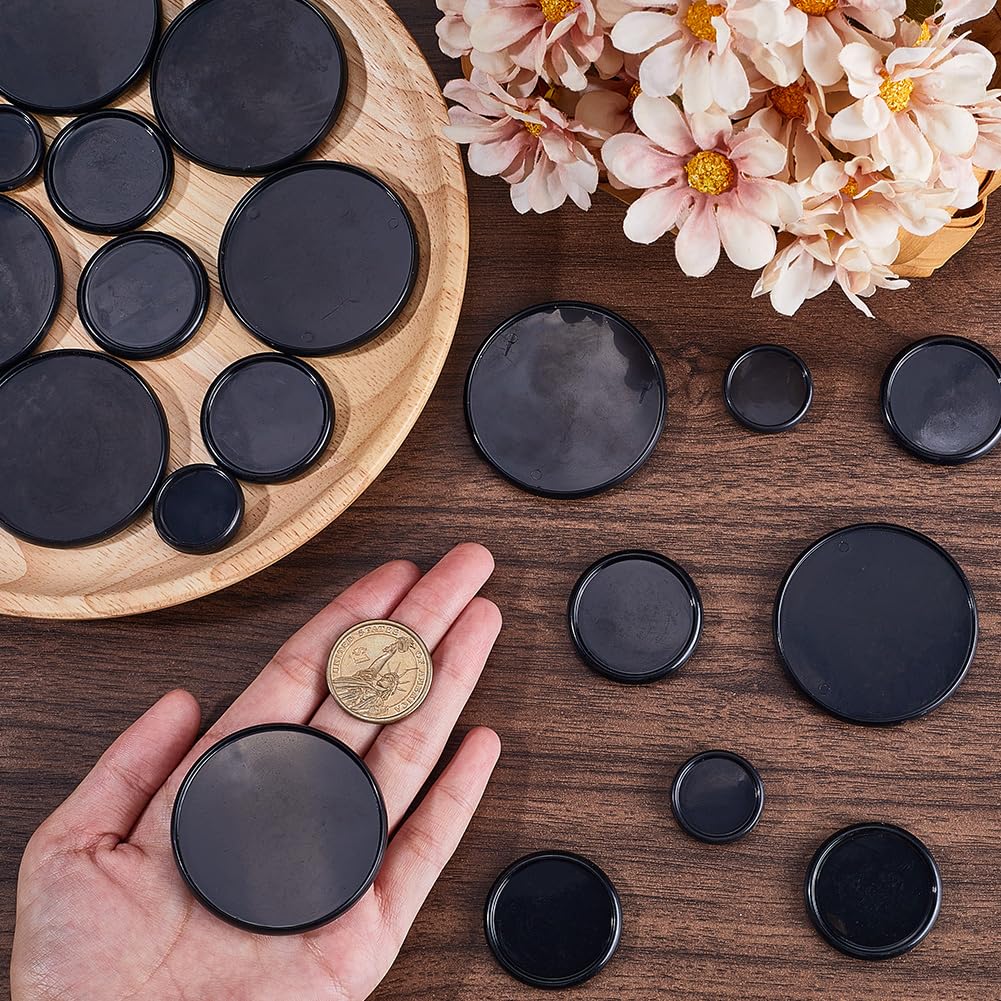 CRASPIRE 36Pcs 3 Styles Book Binding Discs Black Plastic Round Transparent Clear Binder Discs Discbound Expansion Discs Buckle Hoop Flexible Loose Leaf Binder Rings for Notebook Planner Documents - Image 3