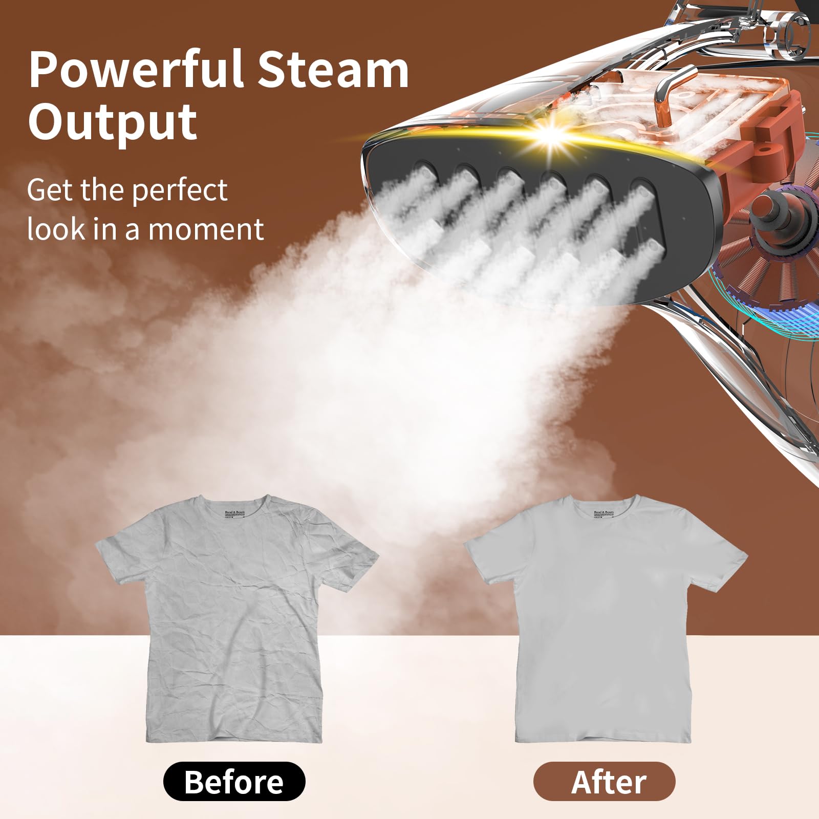 Steamer Défroisseur à vapeur 700 W, 170 ml, mini fer à repasser portable de voyage, défroisseur à vapeur de voyage, réchauffement 50 secondes, pour la maison, le bureau, les voyages
