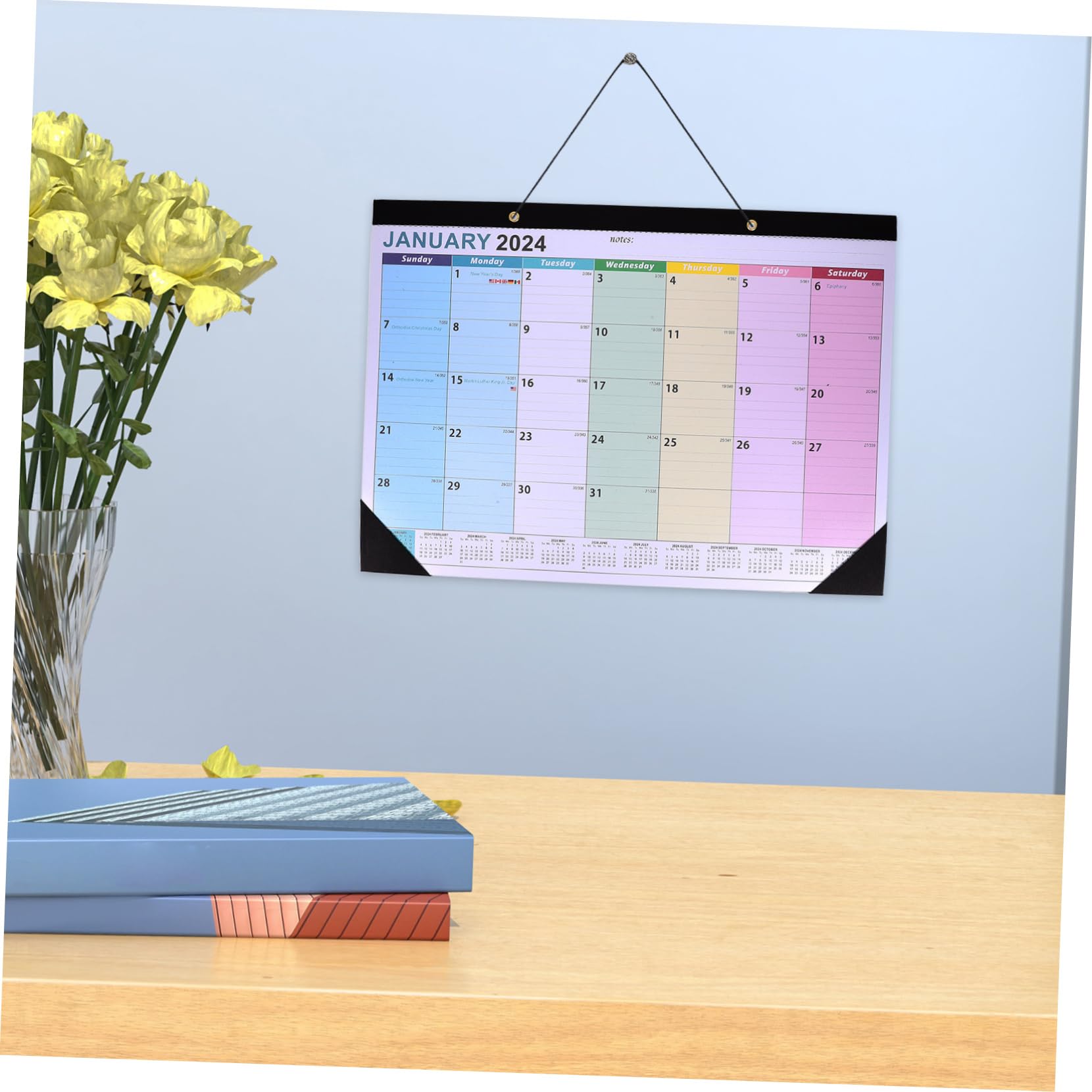 SEWACC 3stücke Noting Calendar Monate Countdown Wandkalender Für Büro Und Zuhause Einfacher Hängender Feiertagskalender Praktischer Terminplaner Für Tägliche Nutzung Und