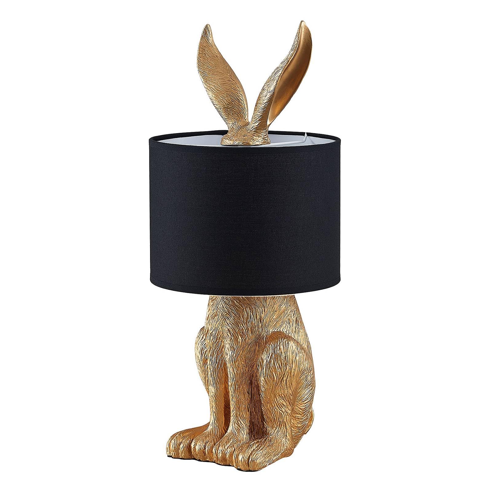 Lindby Lampe à poser Lorentina (Moderne) en Noir Textile e. a. pour Salon & Salle manger (1 lampe,à E27), textile