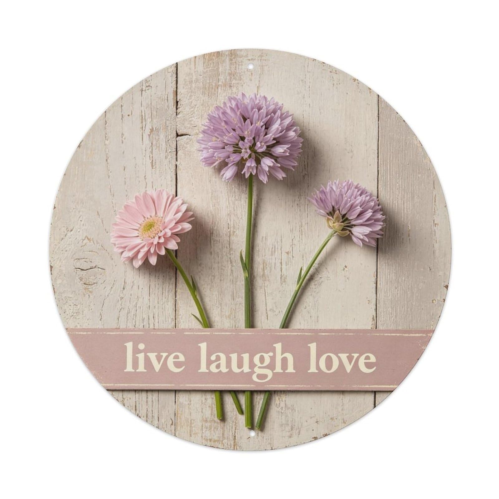 Live Laugh Love Metal Tin Sign Plaque
