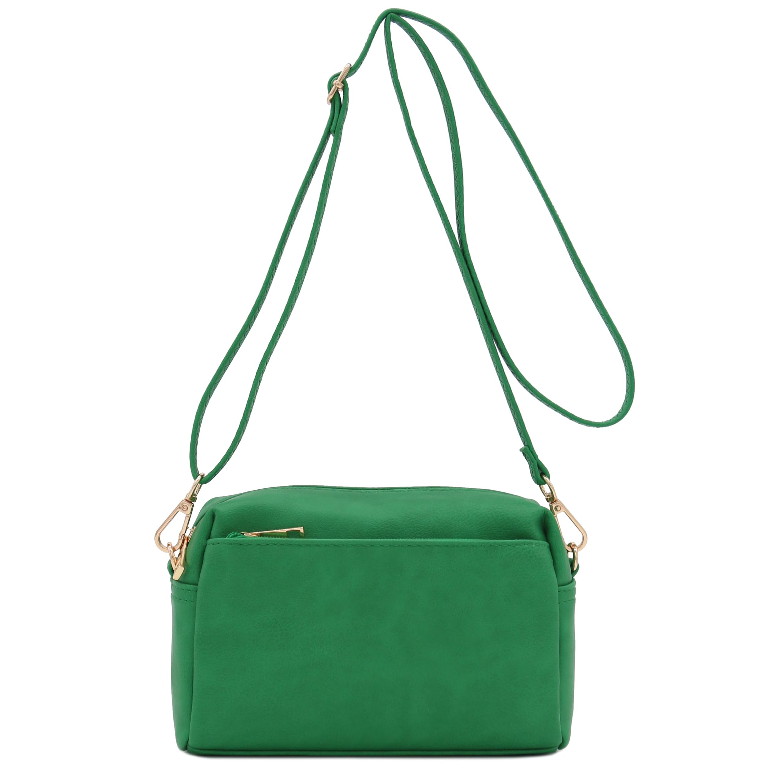 Triple Zip Small Crossbody Bag