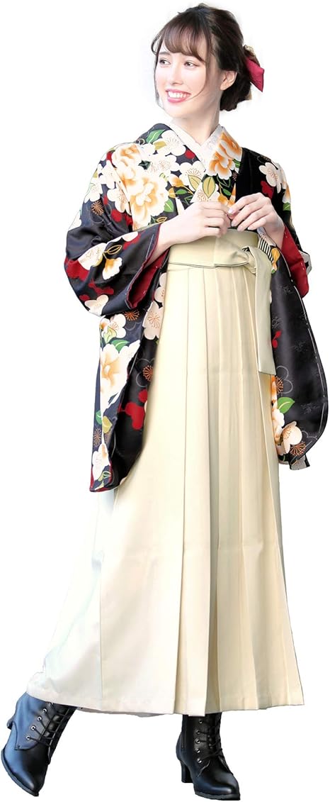 Amazon Co Jp ソウビエン 袴 セット レディース 袴セット 卒業式 二尺袖着物 袴 襦袢 下帯 矢羽根縞 ストライプ レトロモダン 着物セット 謝恩会 女性 ファッション