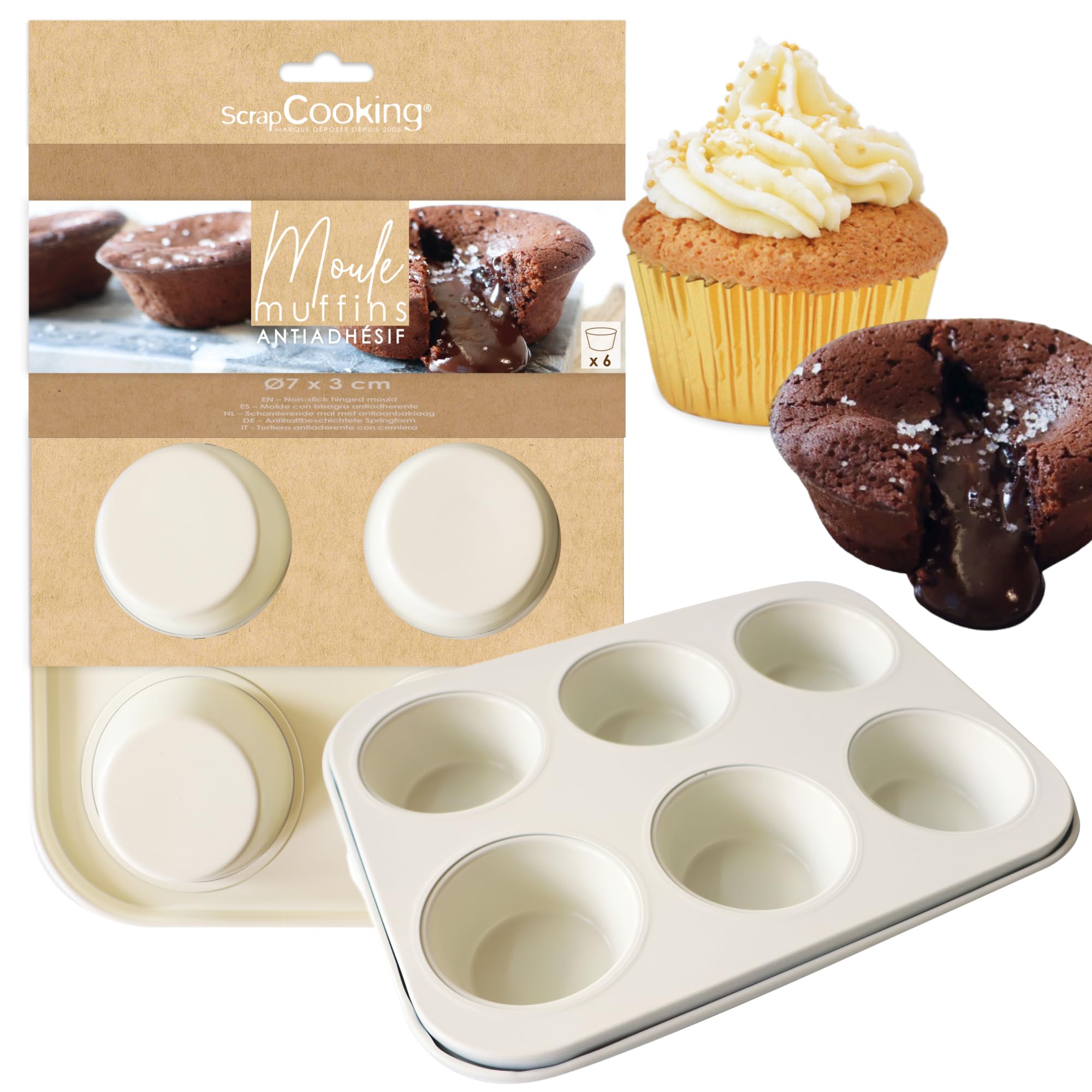 SCRAP COOKING Non Stick Muffin Pan