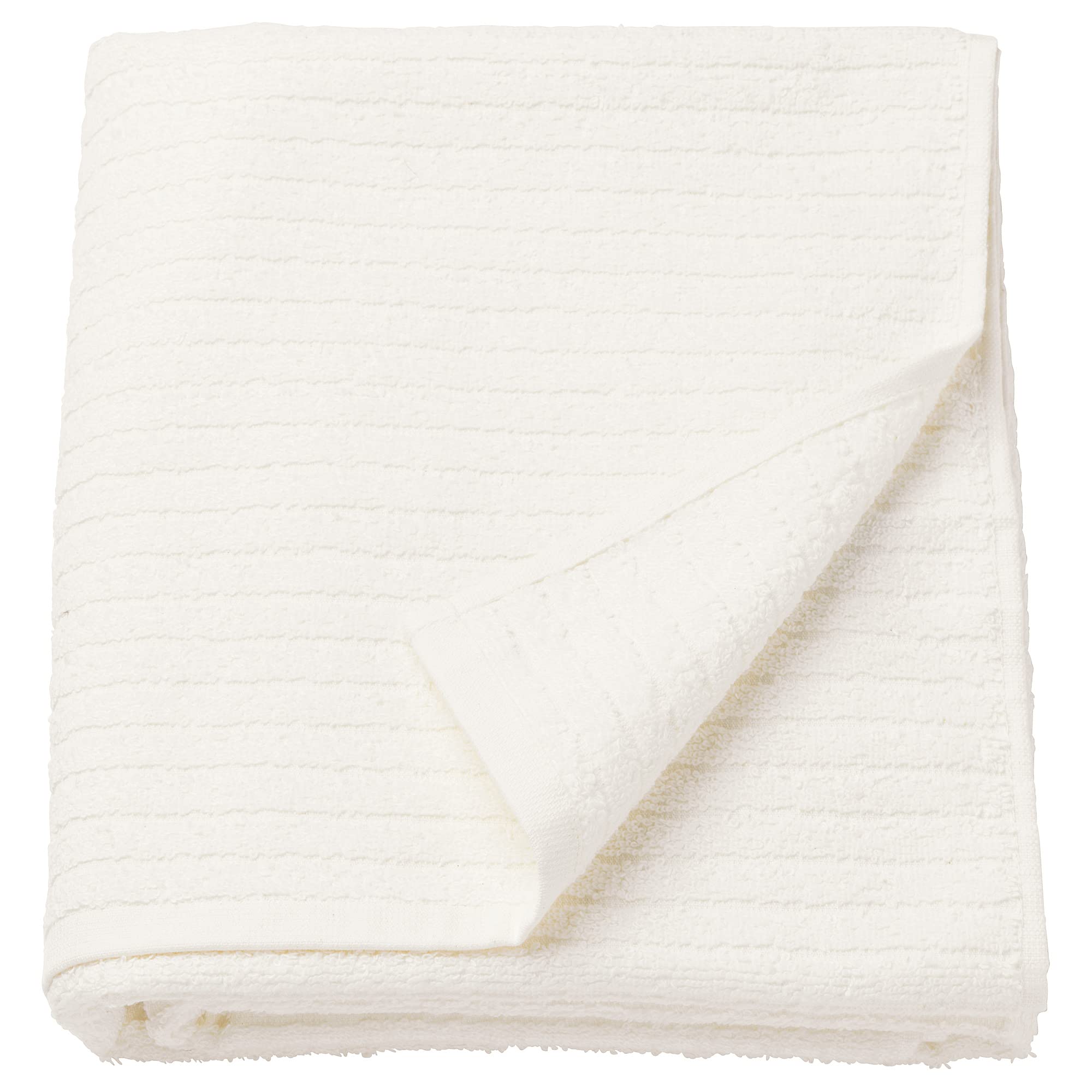 Drap de bain VÅGSJÖN blanc 100x150cm grande serviette de douche en coton