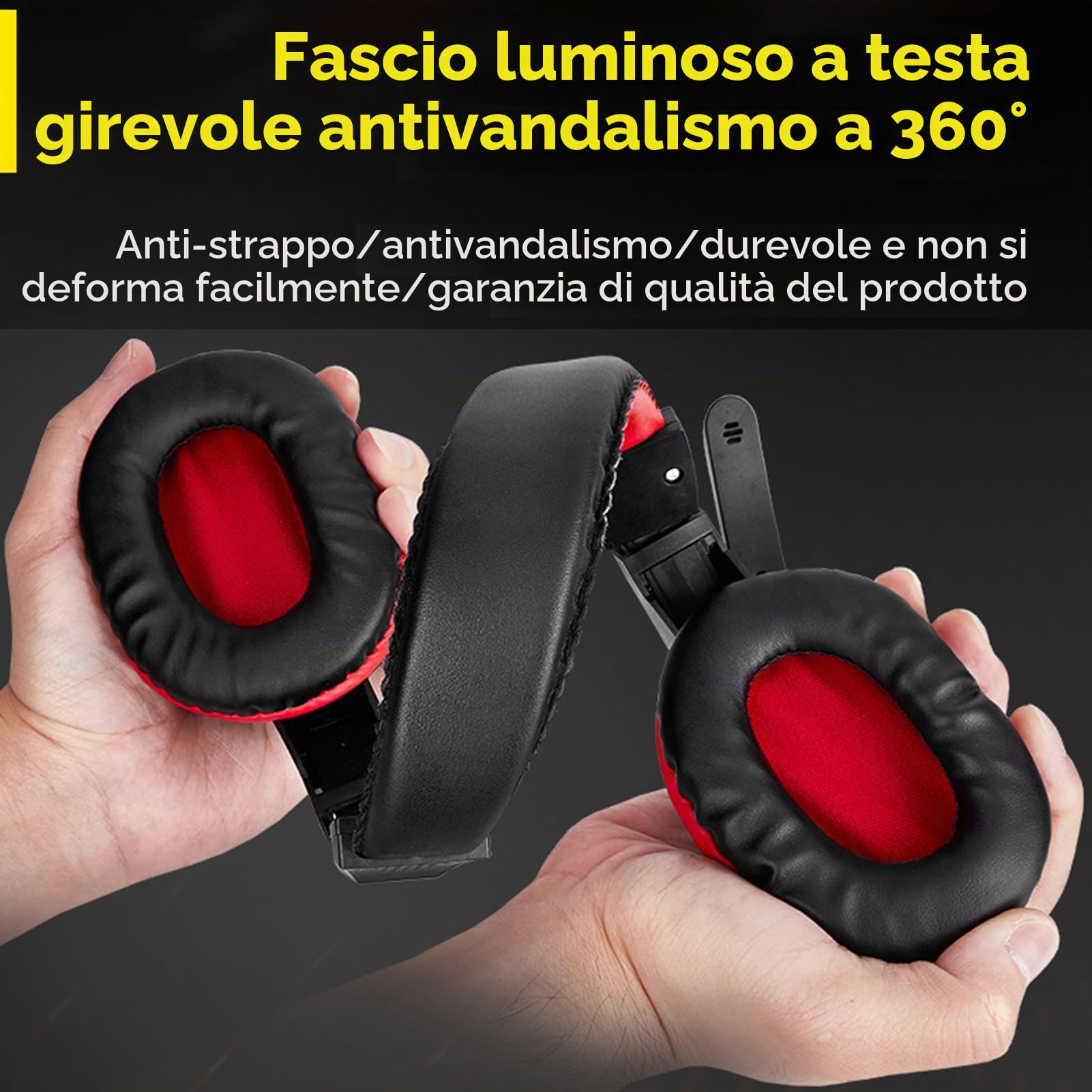 docooler Cuffie da gioco con tastiera e mouse combinate con tappetino per mouse Cuffie da gioco 1000 con mouse retroilluminato colorato ad alta velocità di movimento con microfono