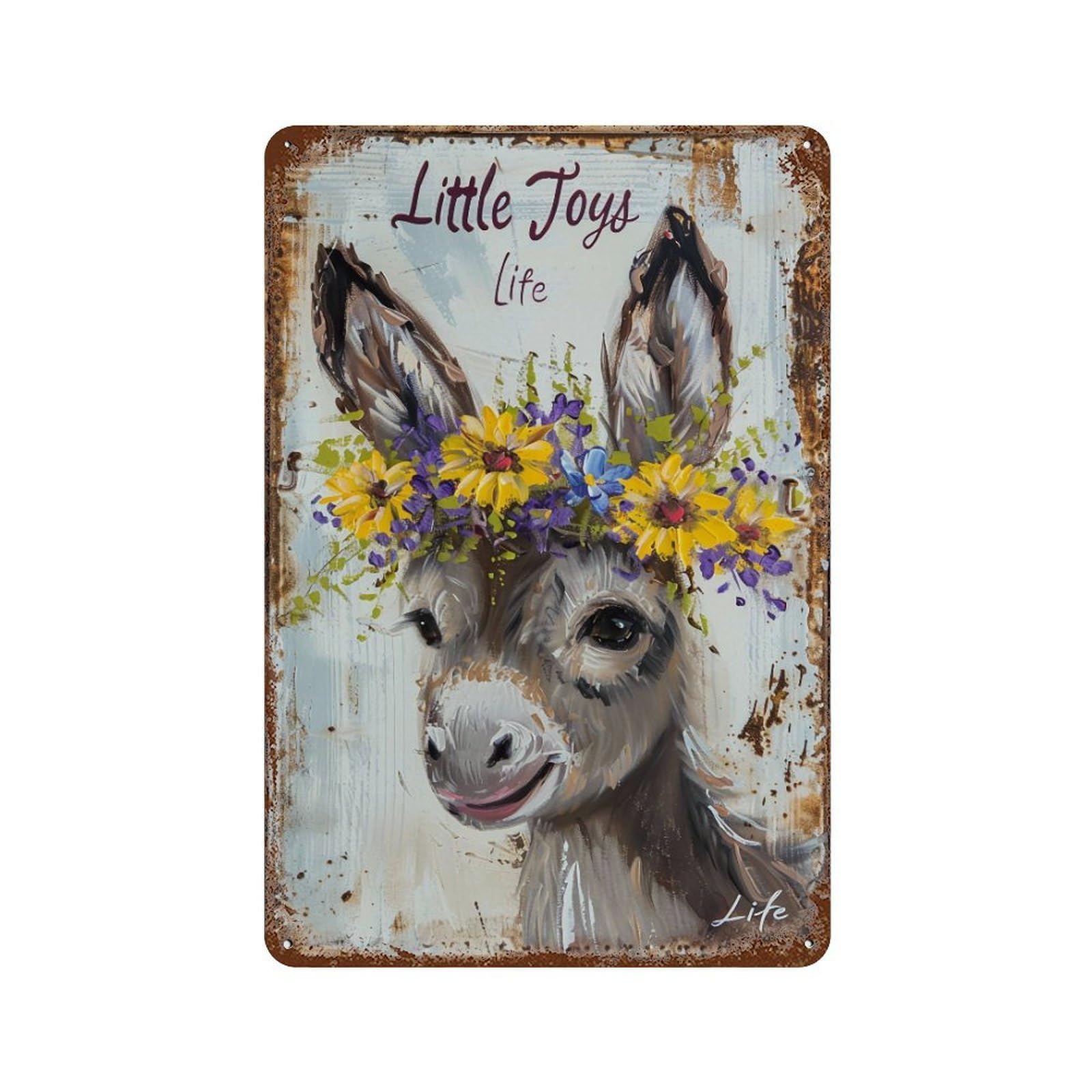 FHUYEURHRY Cute Little Deer 03 Wall Decor Retro Iron Vintage Art Metal Tin Sign Poster Modern Home Cofffee Club Art Bar Shop Decorations Style-22 30x20cm