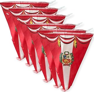8 flag banner, Peru String Flags Pennant Banner, Small Mini Peruvian Flags Triangular Banner, National Country Decoration for School, Party, Sports Events, Patriotic Festival, 28 July Peru
