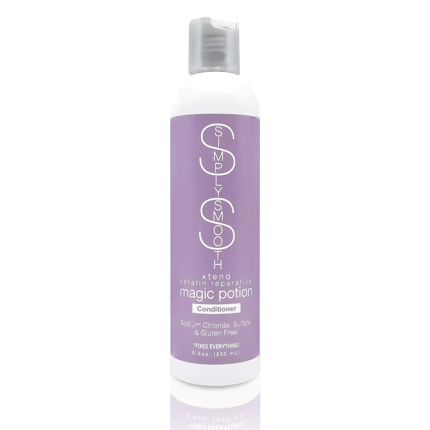 Simply Smooth Keratin Reparative Magic Potion Shampoo and Conditioner - Collagen Soothing Daily Haircare for All Hair Types with Anti-Breakage Benefits, 8.5 Oz
