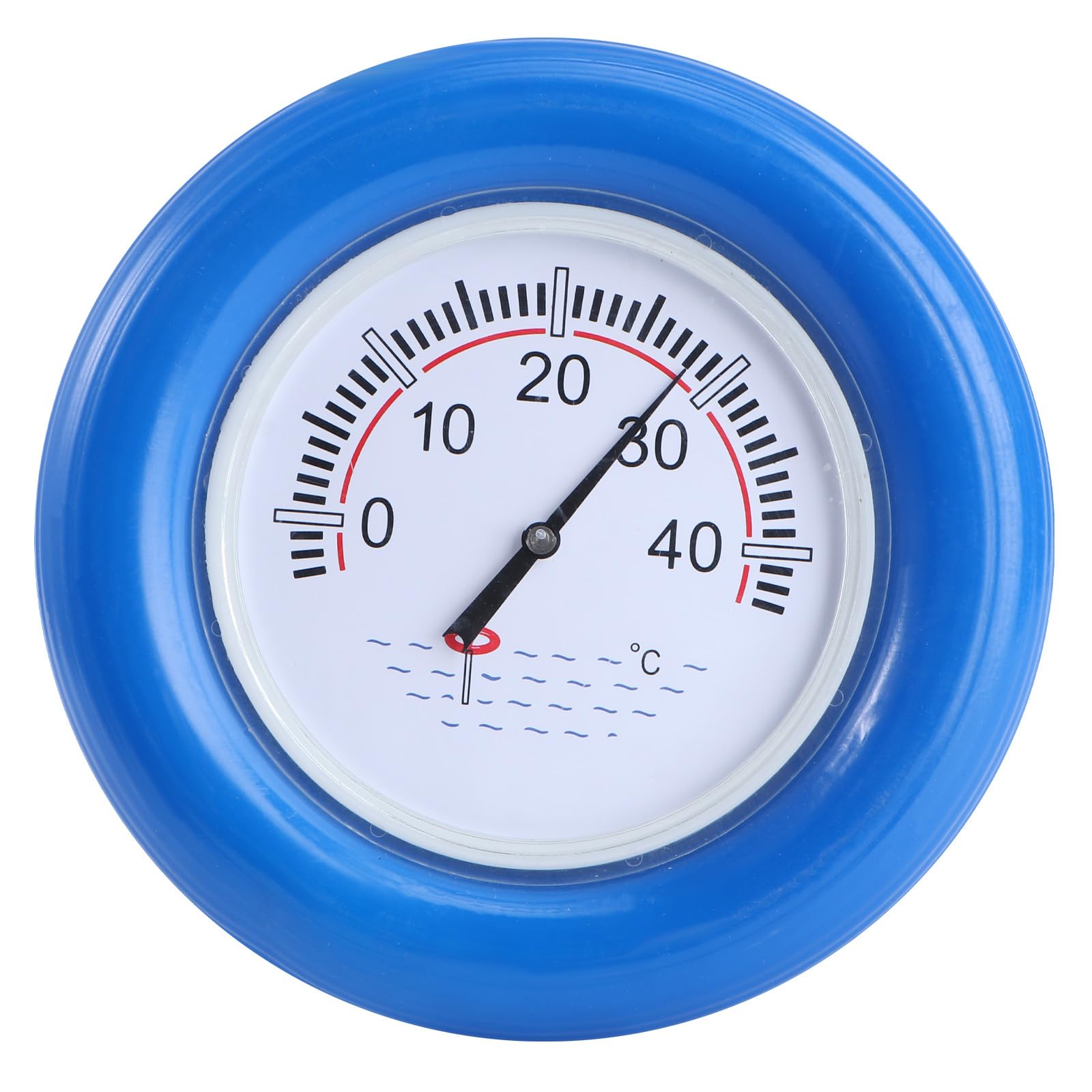 Luxshiny Großes Schwimmendes Poolthermometer mit Edelstahl und Kunststoffgehäuse Genaue Temperaturanzeige für Aquarium und Indoor Anwendung Blaues Badebadewannen Schwimmthermometer
