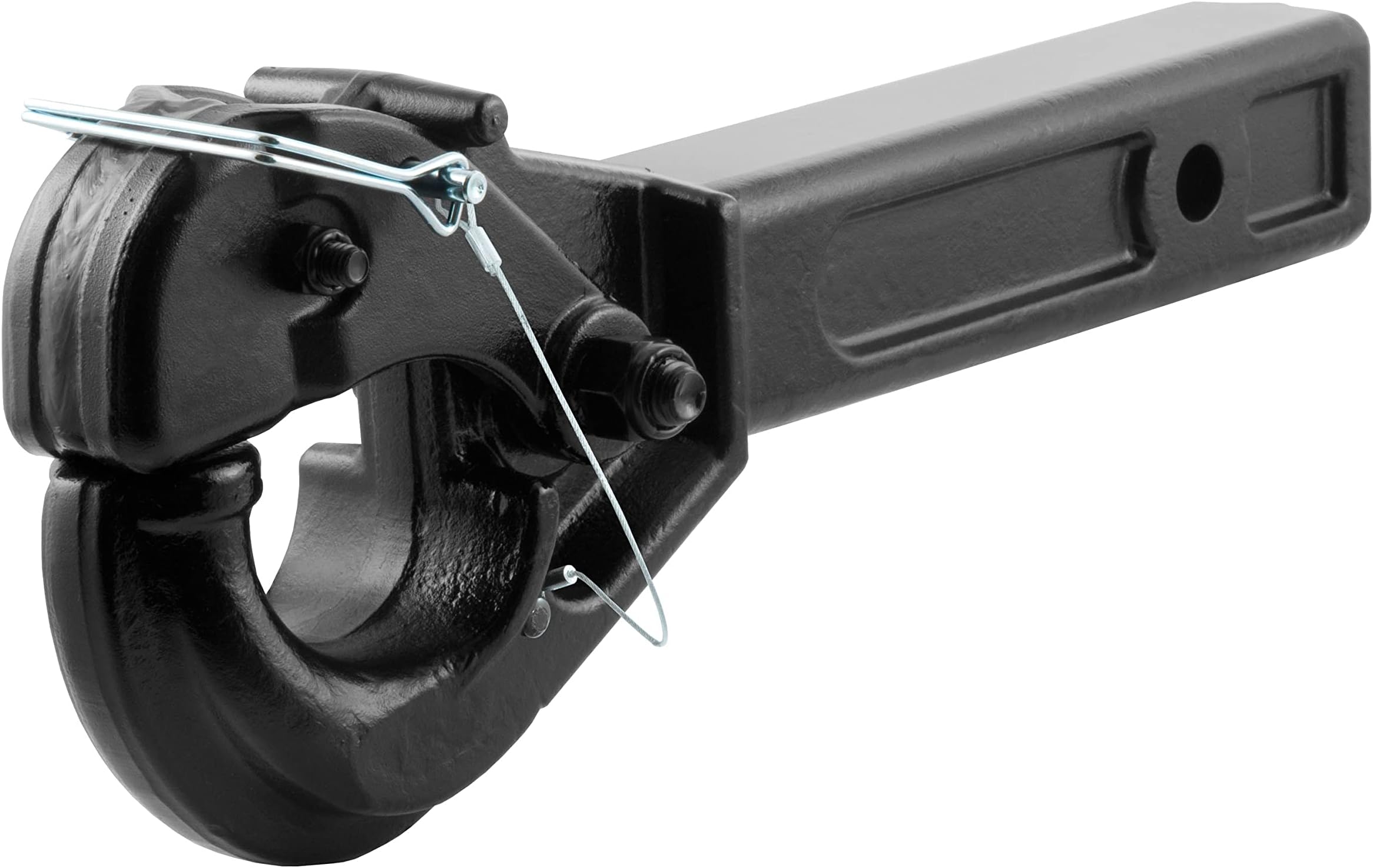 CURT 48005 Pintle Hook Hitch for 2-Inch Hitch Receiver, 10,000 lbs., Fits 2-1/2-Inch Lunette Ring