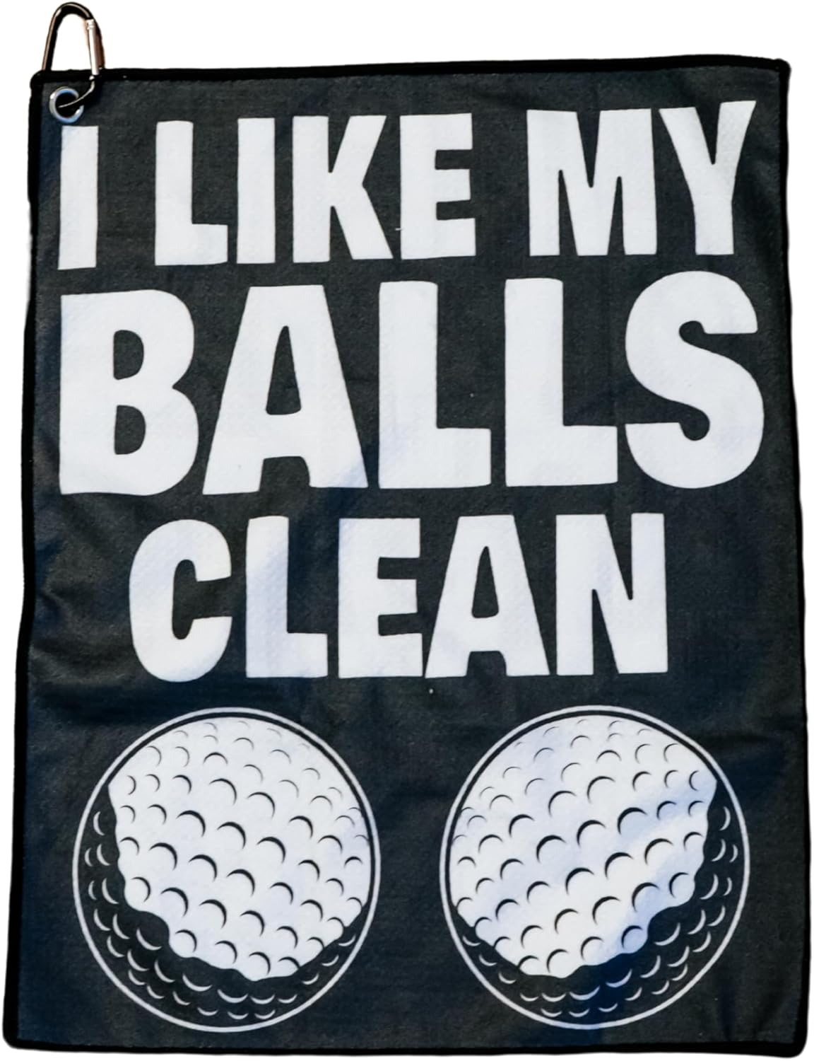 SHANKITGOLF Golf Towel Funny Microfiber with Magnetic Clip, Ball Cleaner for Clubs, Premium Cart Attachment, Golf Accessories Gift for Men, Golfers, Dad (Clean My Balls 3 Pack)