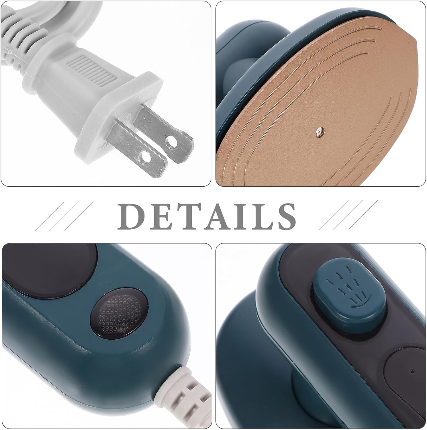 Unomor Handheld Electric Iron Lightweight Garment Steamer Fast Heat-up Portable Travel Steam Iron with Long Cord Abs Material for Wrinkle Removal Safe for Clothes and Home Use North