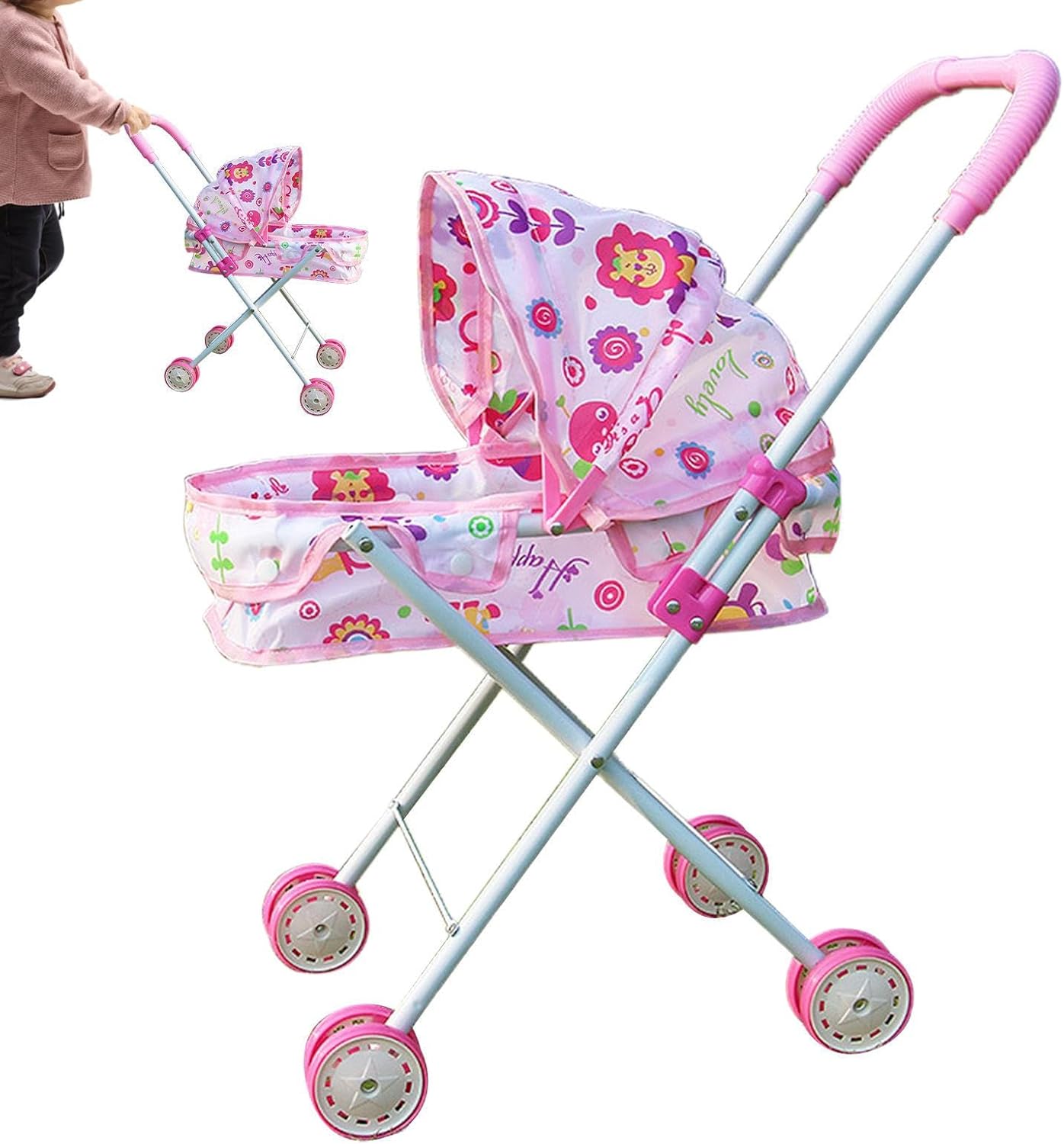 Toy Carrollers - Girl Runner | Doll Runner | Kids Puncheir Folding & Retractable Clasp | Retractable Play Girl Toy | Dress Up Girls Umbrellas for Umbrellas | Older