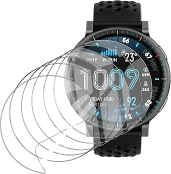 Aiziki6 Pack Compatible for Amazfit Active Max Smart Watch Screen Protector, Full Coverag, HD Clear Easy Install, Bubble Free for Amazfit Active Max Smart Watch Screen Protector