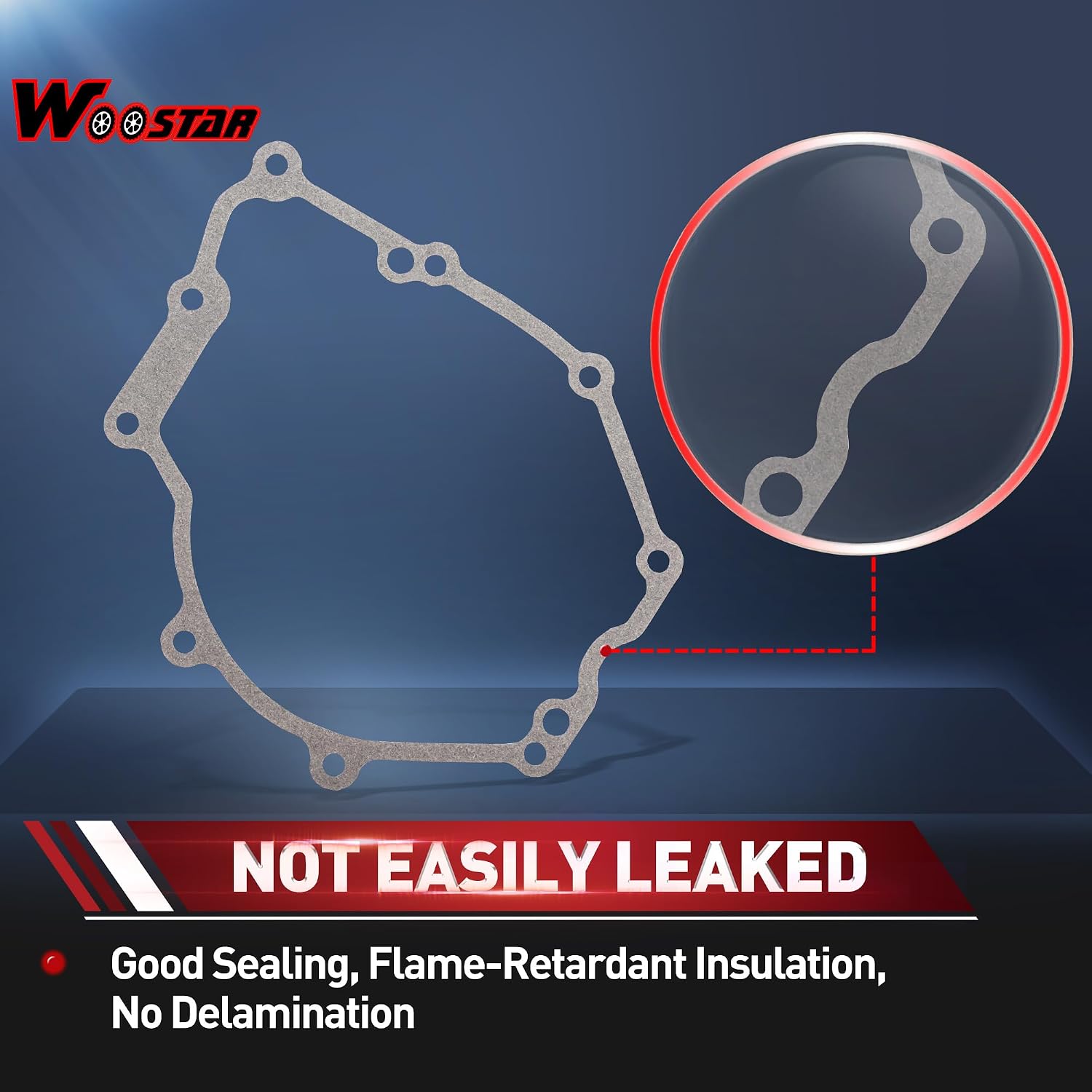 WOOSTAR Engine Stator Cover Gasket Replacement for R6 YZFR6 YZF-R6 YZF R6 2006-2016 YZF600 RaceBase 2006-2011 2016 OEM 2C0-15451-00
