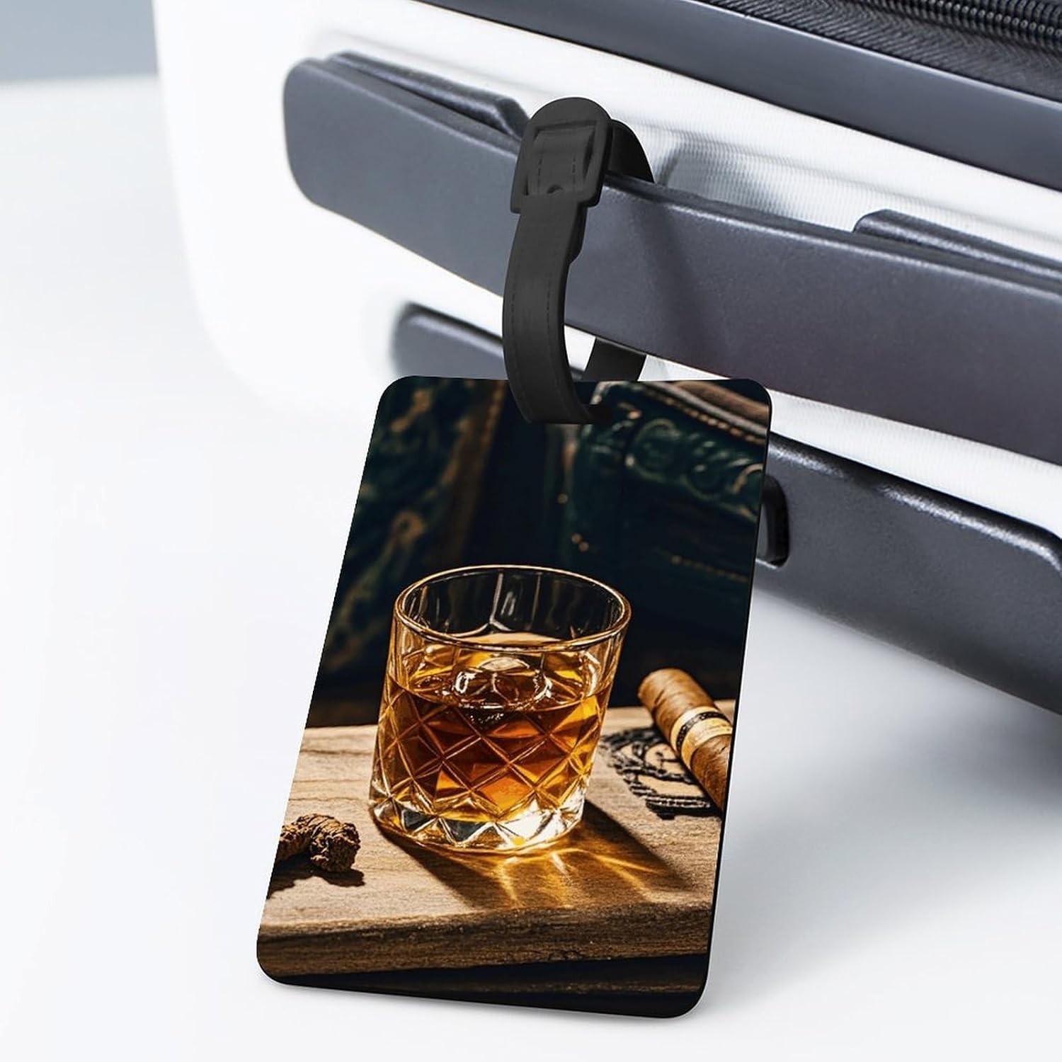 Cigar & Whiskey Luggage Tags for Suitcase Name Tags Air Tags image 3