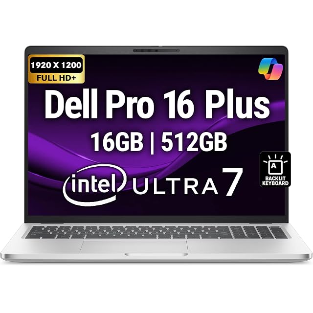 Dell Pro 16 Plus PB16250 Replaces Latitude 5550 Business Notebook 16 FHD Intel Ultra 7-265U 16GB DDR5 RAM