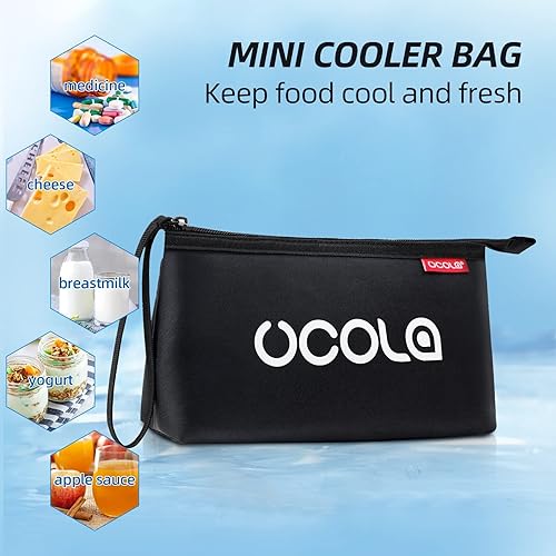 Miniatura 5 de Pequeña bolsa térmica para aperitivos, bolsa con aislamiento pequeño, bolsa de sándwich, bolsa de almuerzo congelable, bolsa de aperitivos