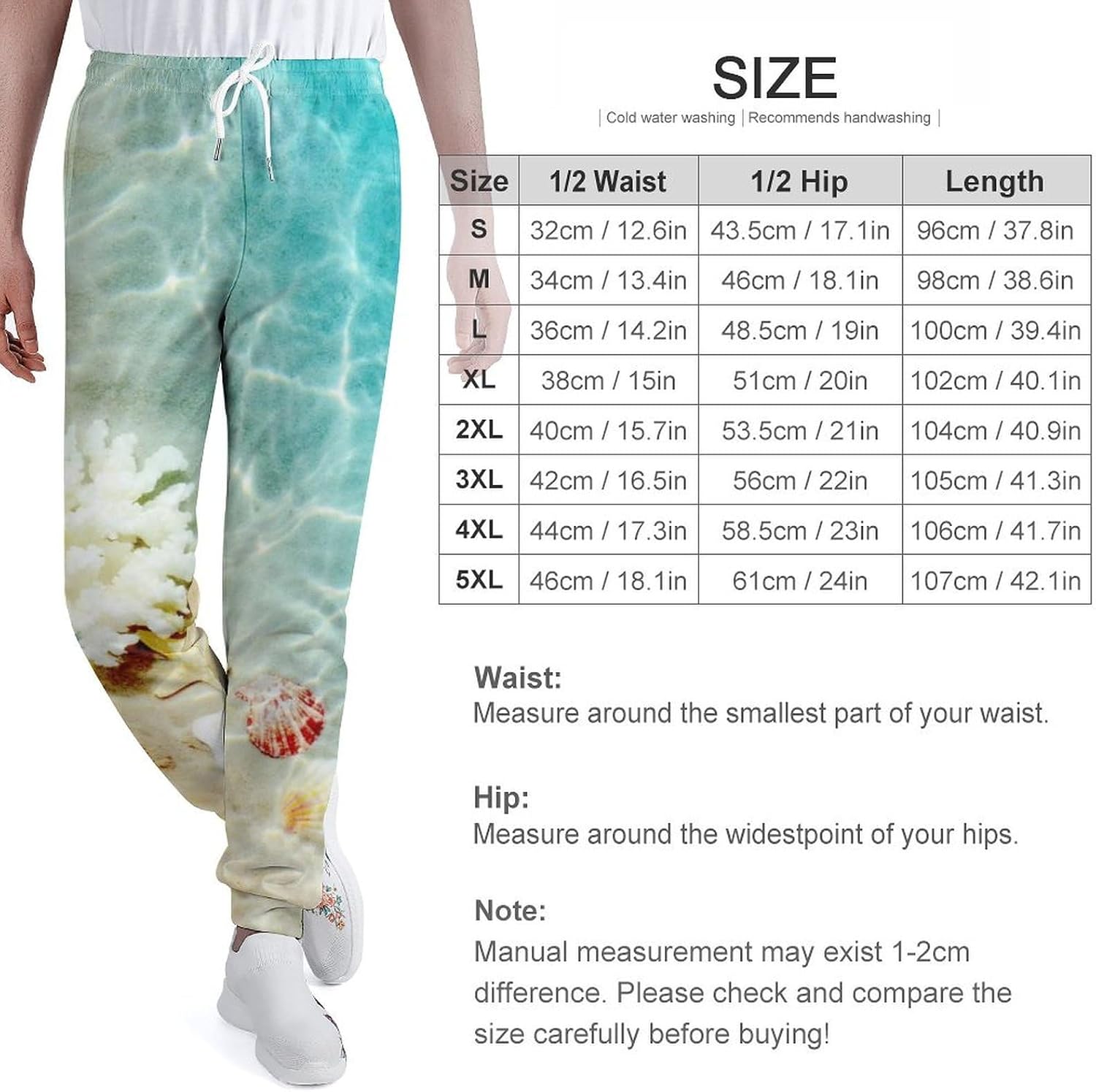 Starfish Coral and Seashell on Beach Men's Sweatpants Novelty Jogging Pants Sports Running Bottoms Trousers Women