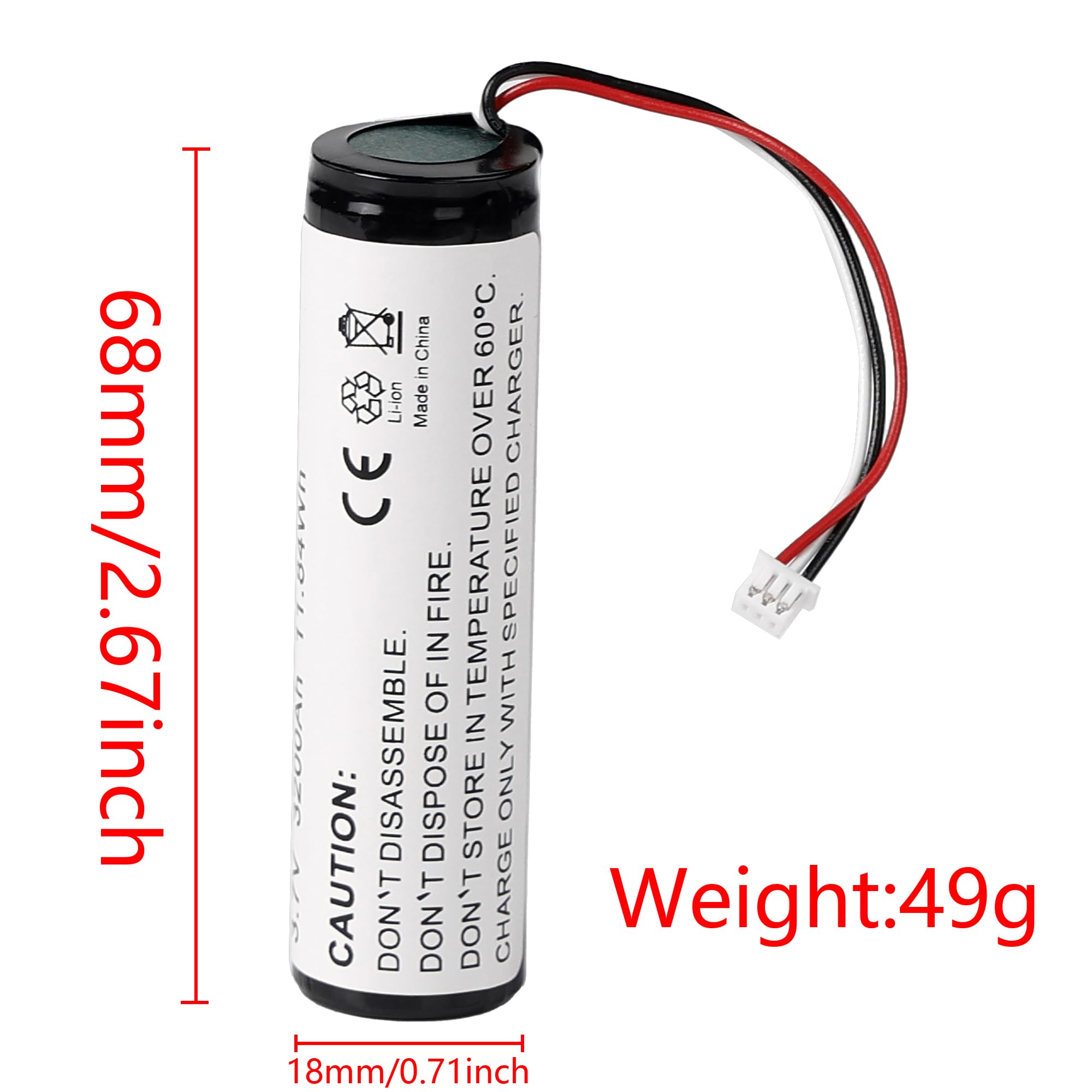 3200mAh 3,7V Batterie Compatible avec Philips Avent SCD620 SCD620/26 SCD625 SCD630 SCD630/26 SCD630/37 SDC620 SDC630,NTA3459-4 NTA3460-4 Moniteur bébé Lithium-ION Batterie