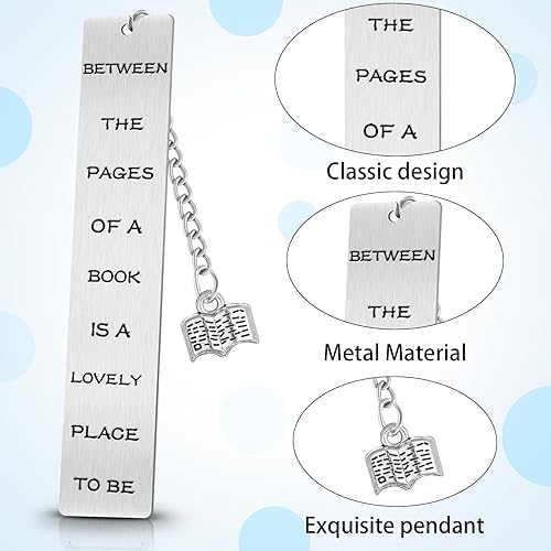 Miniatura 3 de Qilery 5 marcapáginas para regalos amantes de los libros, para mujeres y hombres, con borlas, accesorios de lectura para amantes de los libros,