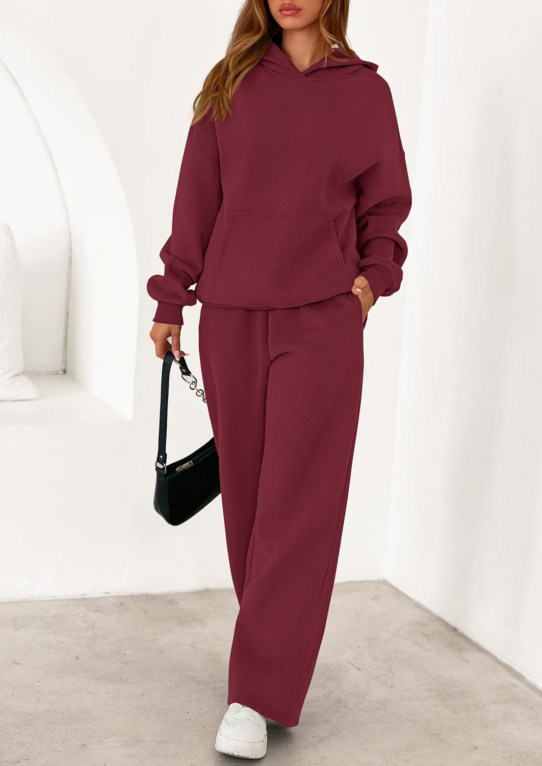 PRETTYGARDEN Women's 2 Piece Outfits Spring Sweatsuits Oversized Hoodies Wide Leg Sweatpants Tracksuits Lounge Matching Sets - Image 7