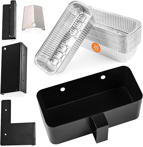 Vista 108 de Uniflasy Bandeja de grasa 69804 con bandeja de captura 67047 para parrillas de gas Weber Spirit serie 300, Spirit E310 E320 E330 S310 S320 S330