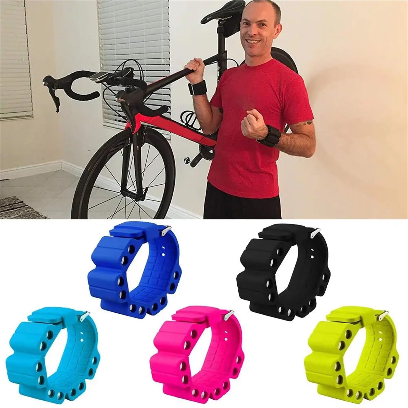 Cavigliere Pesi 2 pesi da polso in silicone regolabili, indossabili, for esercizi di fitness, camminata, jogging, yoga, palestra