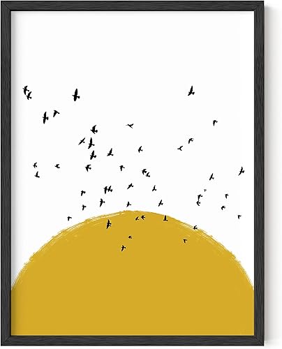 HAUS AND HUES Arte de pared nórdico con impresión artística de sol  Arte de pared amarillo  Decoración de pared moderna de mediados de siglo, disponible en Yaxa Peru