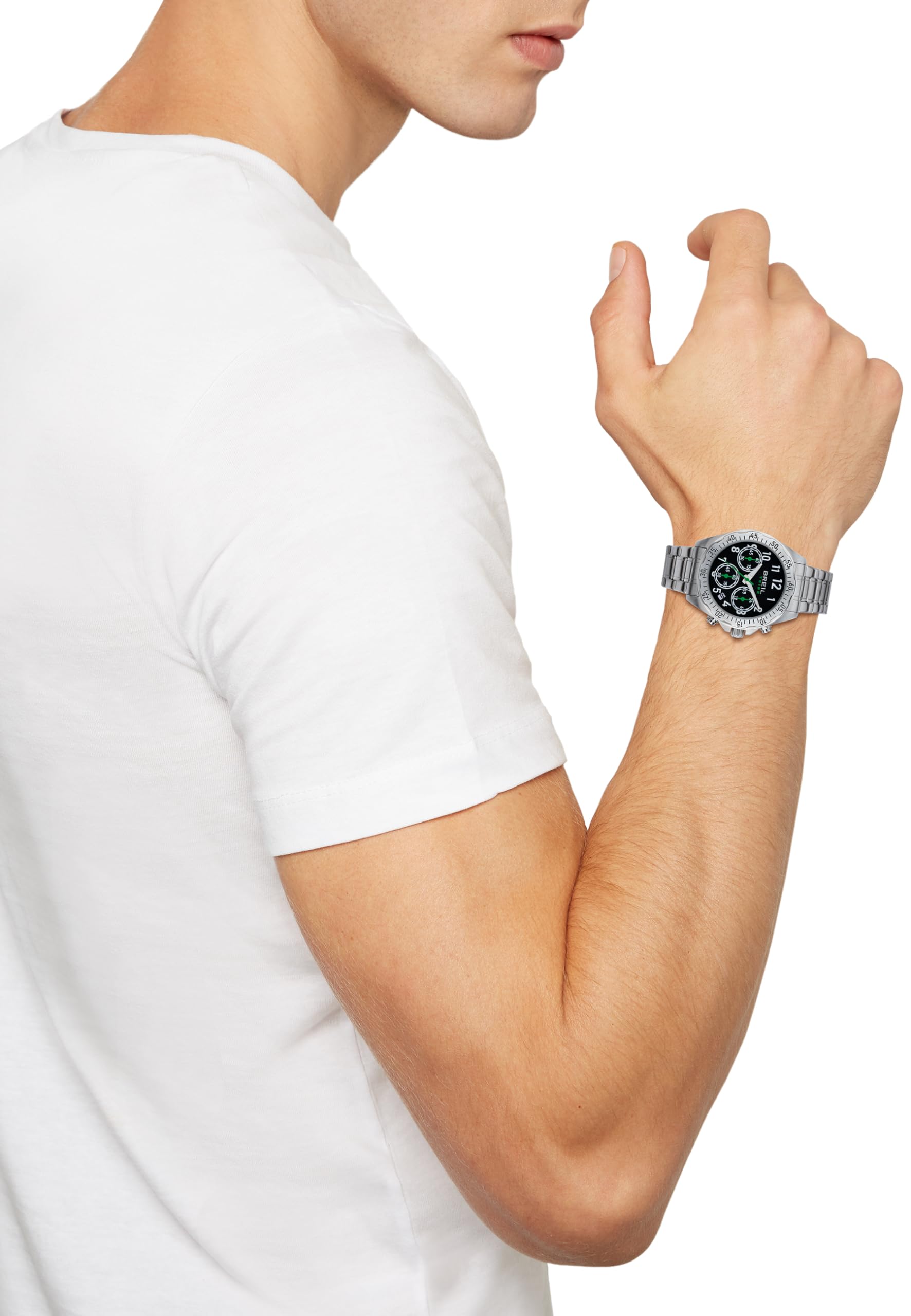 Breil Orologio Uomo, Bracciale in Acciaio, Cassa 37 cm | Collezione GROW UP, Movimento Quarzo Analogico, Resistente all'acqua 50 metri, Idee regalo Uomo