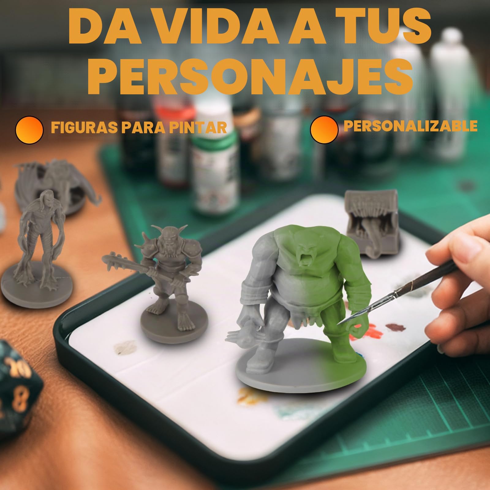 50 miniaturas únicas de fantasía RPG de mesa para Dungeons and Dragons, juegos de rol Pathfinder. A granel sin pintar, ideal para D&D